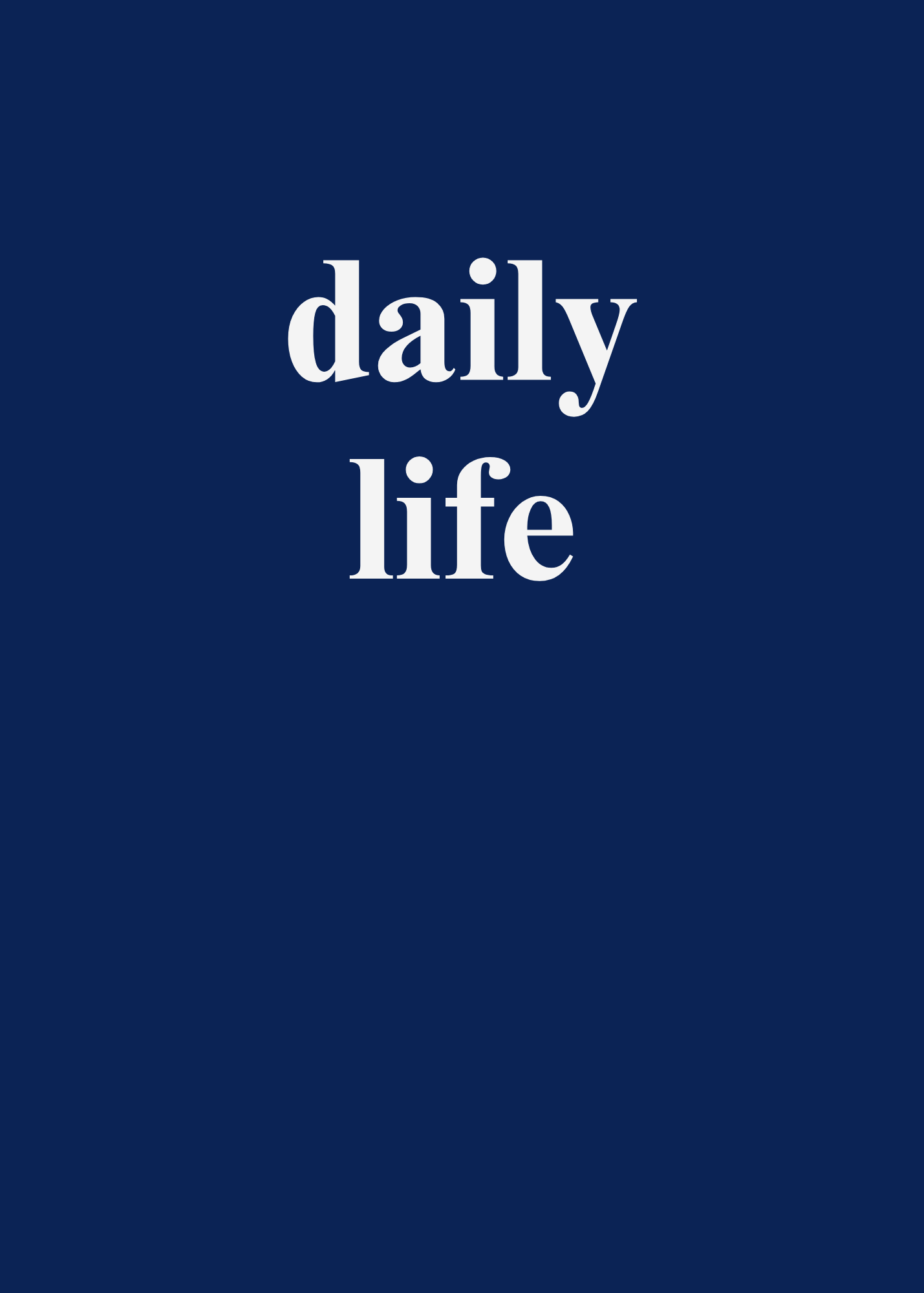 DAILY LIFE 2025 AGENDA